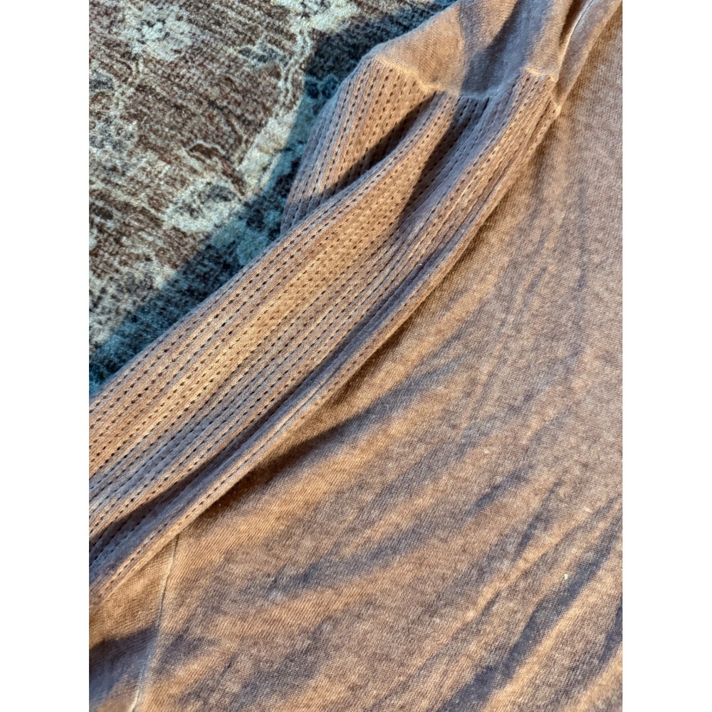 Democracy Womens Mauve Sharkbite Hem Layered Sweater Medium Long Sleeve Knit Top - Picture 3 of 5